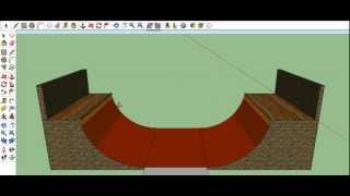 Google Sketchup 8 - Creating a Half Pipe...