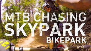Skypark Bike Park. Chasing fellow MTB buddies...