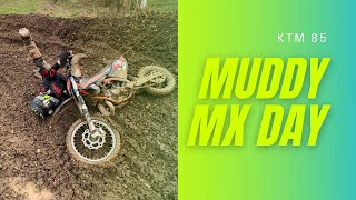 Muddy Farm ride on the Ktm 85 ✊