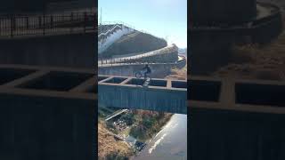Scary Bridge Line on Bike  #shorts