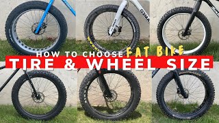 Comparing Fat Bike Tire & Wheel Sizes