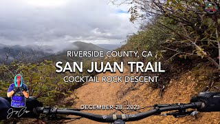 MTB Riding San Juan Trail Down from Cocktail...