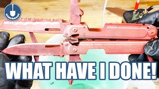 Copper Plating My NEW Leatherman Free P4 - ...