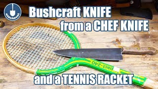 Bushcraft Knife and Sheath From a Chef Knife...