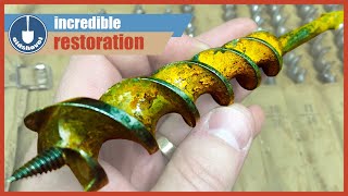 Restoration of Rusty Auger Drill Bits -...