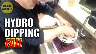 Hydro dipping a MTB helmet in spray paint .....