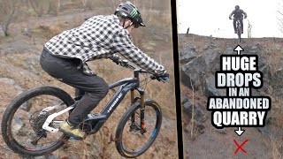 HUGE MTB FREERIDE DROPS IN EPIC ABANDONED QUARRY!