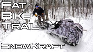SNOWDOG ACTION - Grooming the FAT BIKE Trail |...