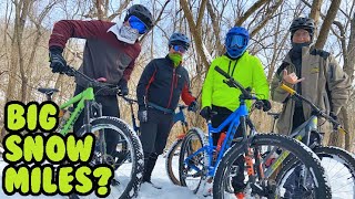 Fresh Powder Ride at Blue River Parkway in...