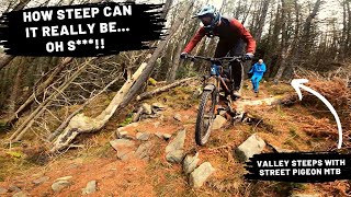 How steep can the trail be... Oh S*** it's...