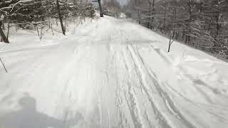 skiing down the groove