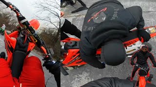 HE LET ME RIDE HIS CR85 & I BROKE IT!!