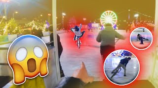 WHEELIES ON ICE SKATING RINK!! *GONE WRONG*