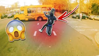 SYHIR ALMOST HIT A BUS ON THE YZ250F!!?