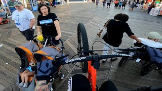 WHEELIES ON WILDWOOD BOARDWALK!!