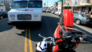 I SWERVED THIS TRUCK ON MY CRF150RB!!