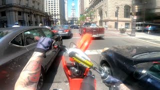 PITBIKE WHEELIES DOWNTOWN PHILLY!!