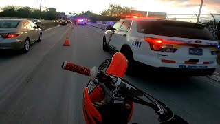 CRF70 WHEEL!ES IN TRAFFIC!!