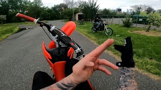 FIRST RIDE ON THE NEW TING! *CRF70 WHEELIES!*