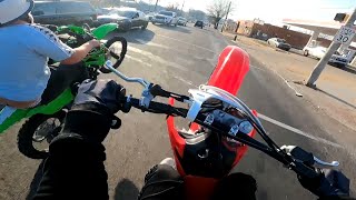 2021 CRF150RB VS 2021 KX100!! *BREAKING IN MY...
