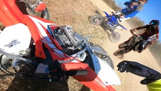 FIRST TIME RIDING TRAILS!! 2021 CRF150RB *I...