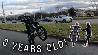 8 YEAR OLD WHEEL!ES YZ250F!! *LIKE A PRO!*