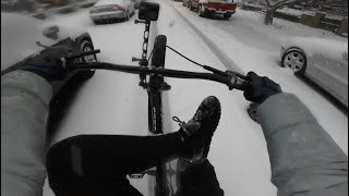 WHEELIES IN A SNOW STORM!!