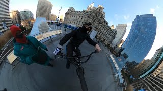 WHEELIES THROUGH THE CITY!! *GOPRO MAX 360 POV!*