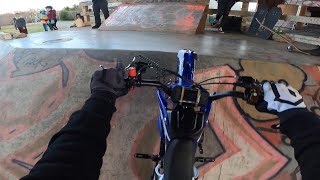 MINI DIRTBIKE VS SKATEPARK!!