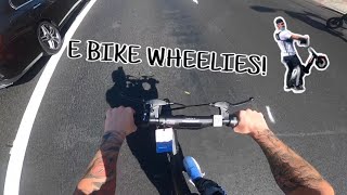 E BIKE WHEELIES!! *LA VLOG*