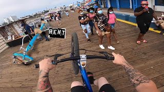RENTAL BIKE WHEELIES!! *LA VLOG*
