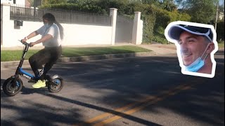 MY GIRLFRIEND TRYED TO WHEELIE!! *LA VLOG*