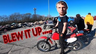 HE BLEW HIS BIKE UP!!!