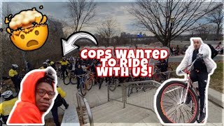 BIKE C0PS WANTED TO RIDE WITH US!!!*LAST RIDE...
