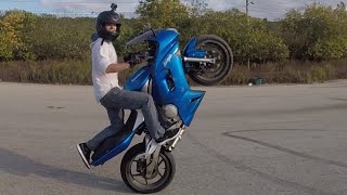 MOTORCYCLE WHEELIES!! *SUNDAY AT THE LOT!*