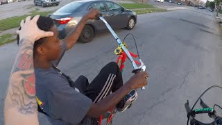 NO FRONT WHEEL BATTLE C100 VS OMFLYER!!