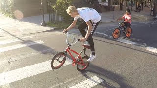 6 FT ON A 18INCH BMX BIKE!!!