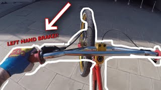 WHEELIES WITH LEFT SIDE BRAKES!!!