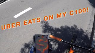 I MADE $$$ DOING UBER EATS ON MY C100!!!