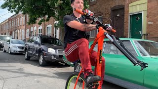 TAKING OVER THE STREETS WITH NO FRONT WHEEL!!