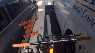 INSANE NO HAND WHEELIES THROUGH TRAFFIC!!