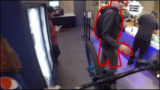 WHEELIES INSIDE STORE!! *WAS NOT TO HAPPY..*
