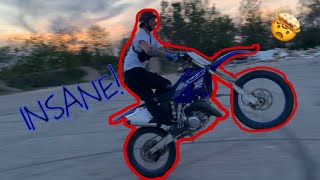 PEDAL BIKE TRICKS ON 2STROKE DIRTBIKE!!