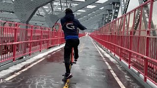 WHEELIES OVER WILLIAMSBURG BRIDGE!