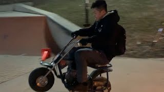MIKE WHEELIES MINI MOTOR BIKE!!