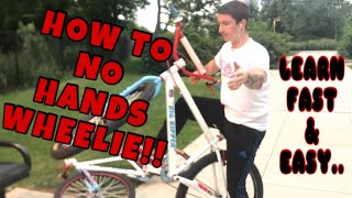 HOW TO NO HANDS WHEELIE!! (QUICK&EASY..)