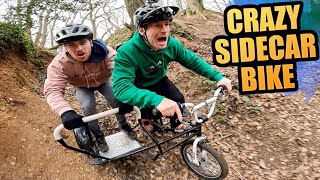 RIDING THE CRAZY SIDE CAR BIKE - HUGE CRASH!