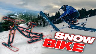 Das erste mal SNOW BIKE im Ski-Gebiet!