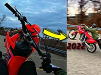 2022 CRF150R WHEELIES!! *I FELL ON A BRAND NEW...
