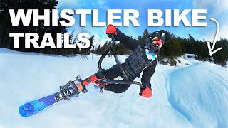Riding Whistler Bike Trails on SKI BIKES (gone...